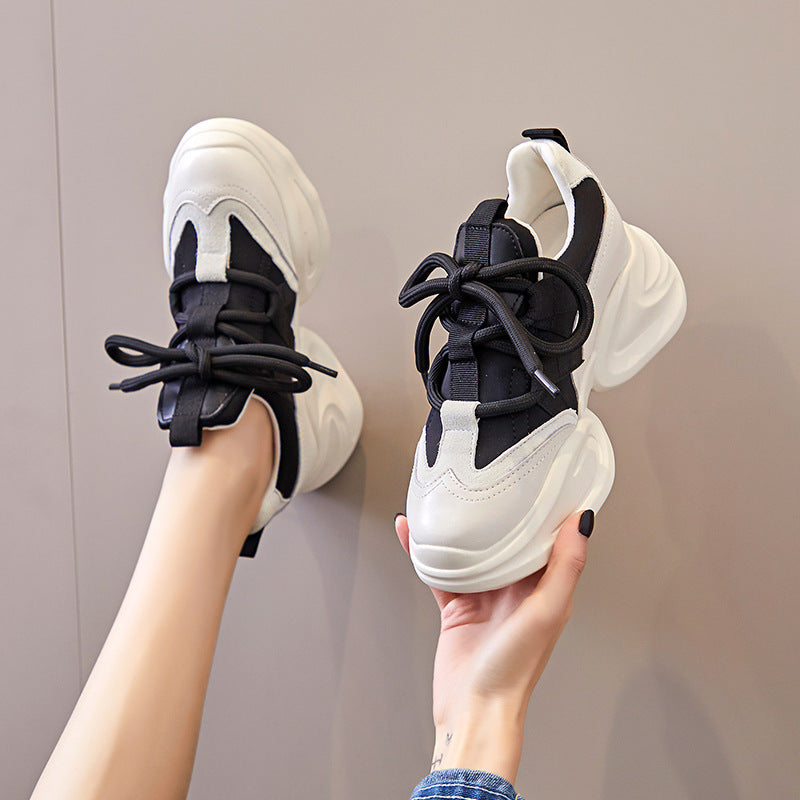 Women's Genuine Elevator Platform Dad Trendy Autumn Women's Casual Shoes