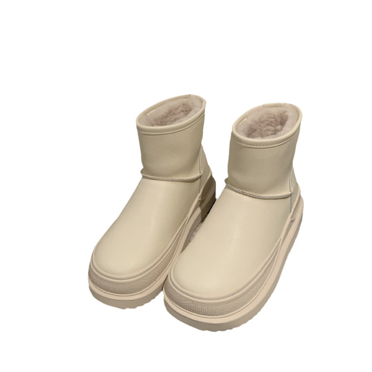 Women's With Fleece Lining Solid Color Warm Snow Boots