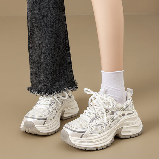 Women's Dad Thick Sole Increased Breathable Mesh Casual Shoes