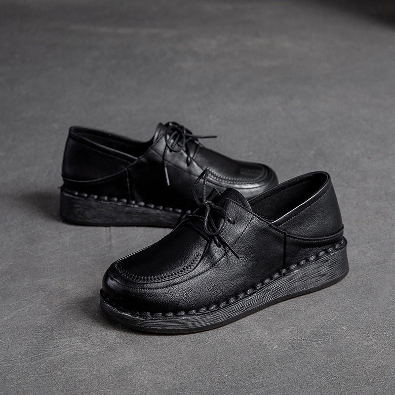 Women's Front Flat Wedge Round Head Leisure Casual Shoes