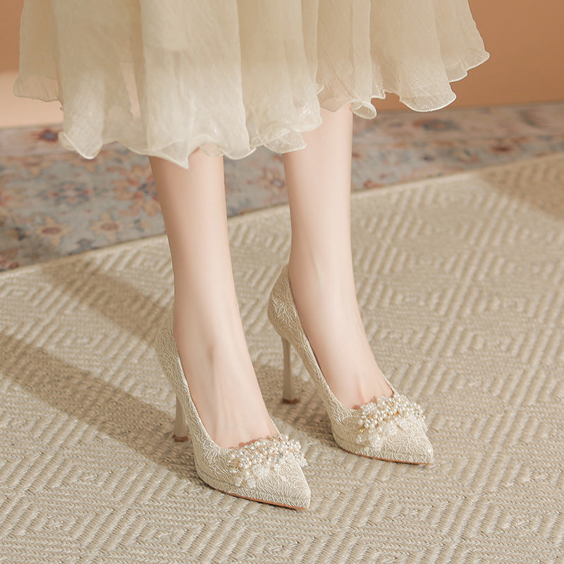 Women's Main Dress Two-way Low-cut Stiletto Not Women's Shoes