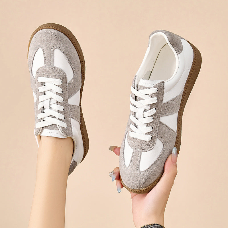 First Layer Cowhide Sheepskin Inner Fashion Casual Shoes