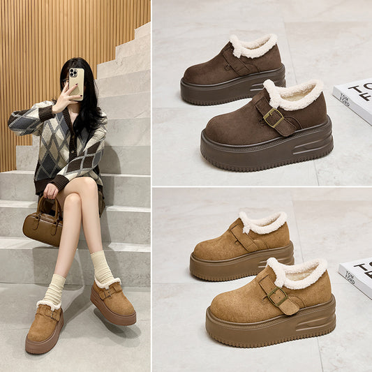 Women's Thick Bottom Increased Plus Veet Warm Women's Cotton Shoes