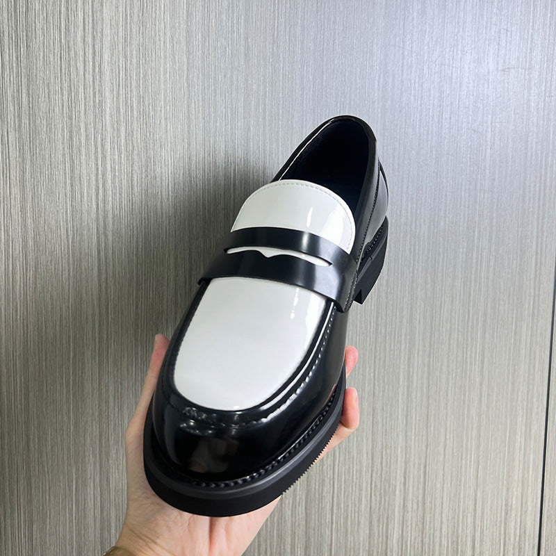 Men's Glossy Trend Color Matching Slip-on Casual Shoes