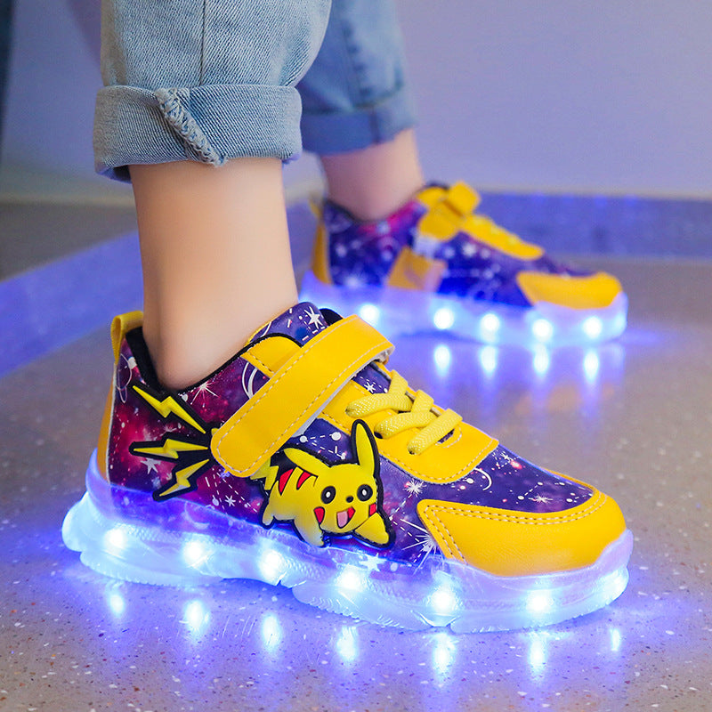 Horse Running Light Luminous Up Boy Kid's Sneakers