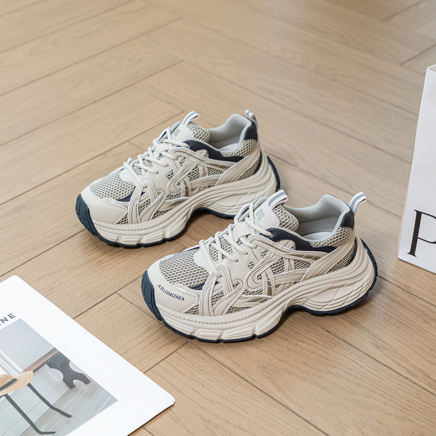 Women's Dad Platform Sports Jogging Pumps Breathable Sneakers