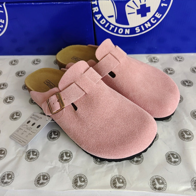 Women's & Men's Cork Cowhide Soft Bottom Women's Fashion Shoes
