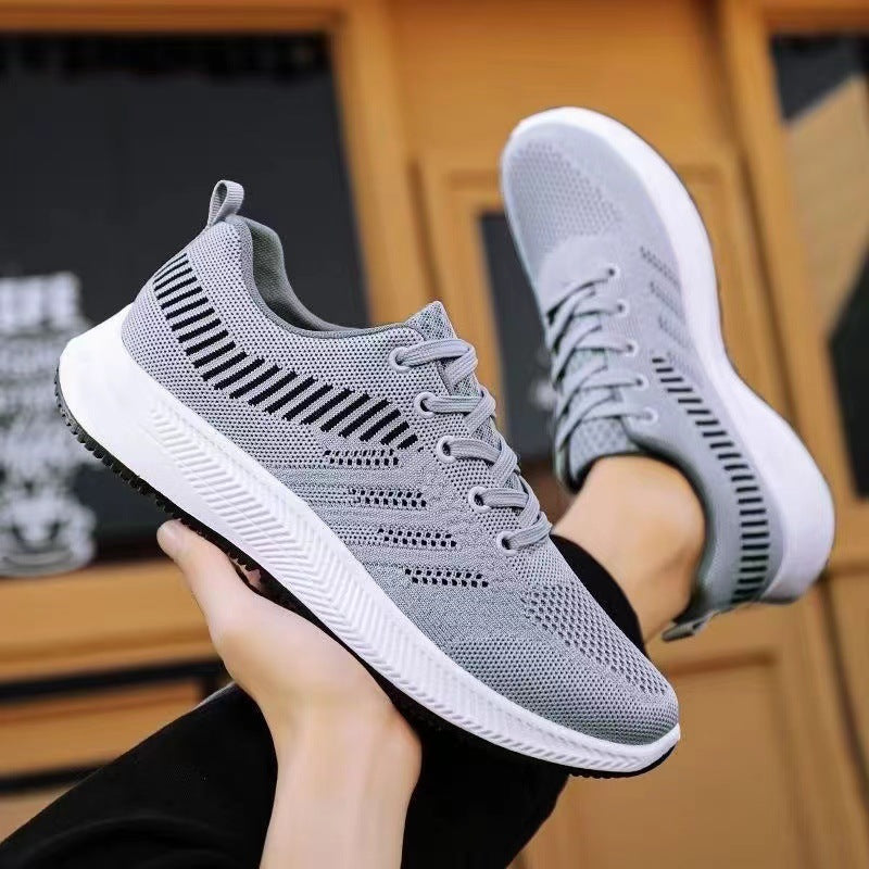 Men's Four Fly Woven Mesh Fashionable Breathable Sneakers