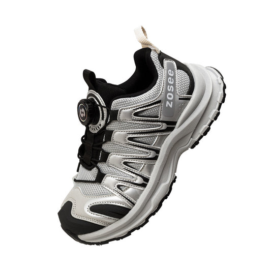 Children's Boy Soft Bottom Running Fleece-lined Thick Warm Sneakers