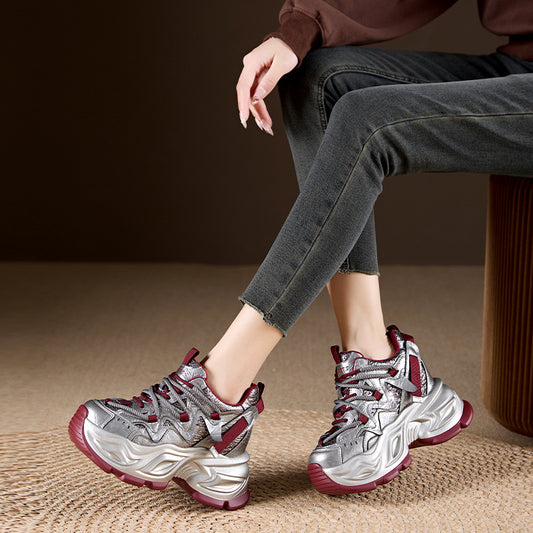 Women's Height Increasing Dad Thick Bottom Spring Sneakers