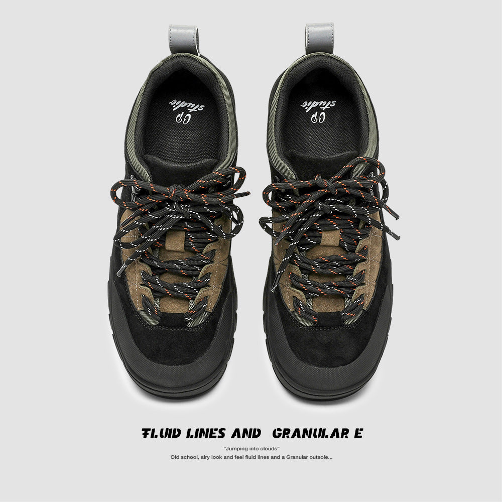 Women's & Men's Thick Bottom Outdoor Hiking Height Increasing Short Face Stitching Men's Board Shoes