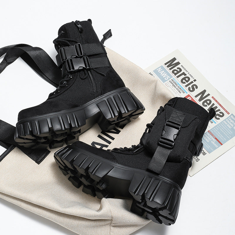 Women's Bag Hot Suede Height Increasing Tooling Boots