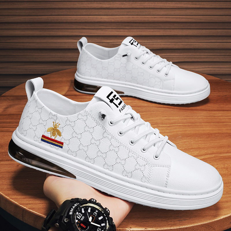 Men's White Soft Versatile Genuine Sports Style Men's Shoes