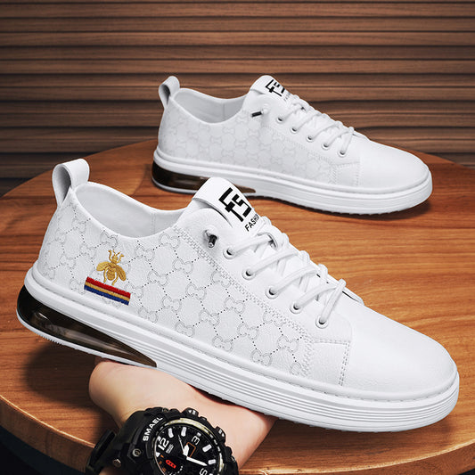 Men's White Soft Versatile Genuine Sports Style Men's Shoes