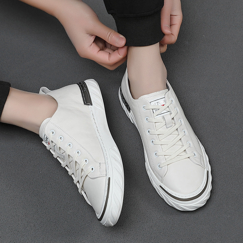 Men's Top Layer Cowhide Easy Wear Trendy Sneakers