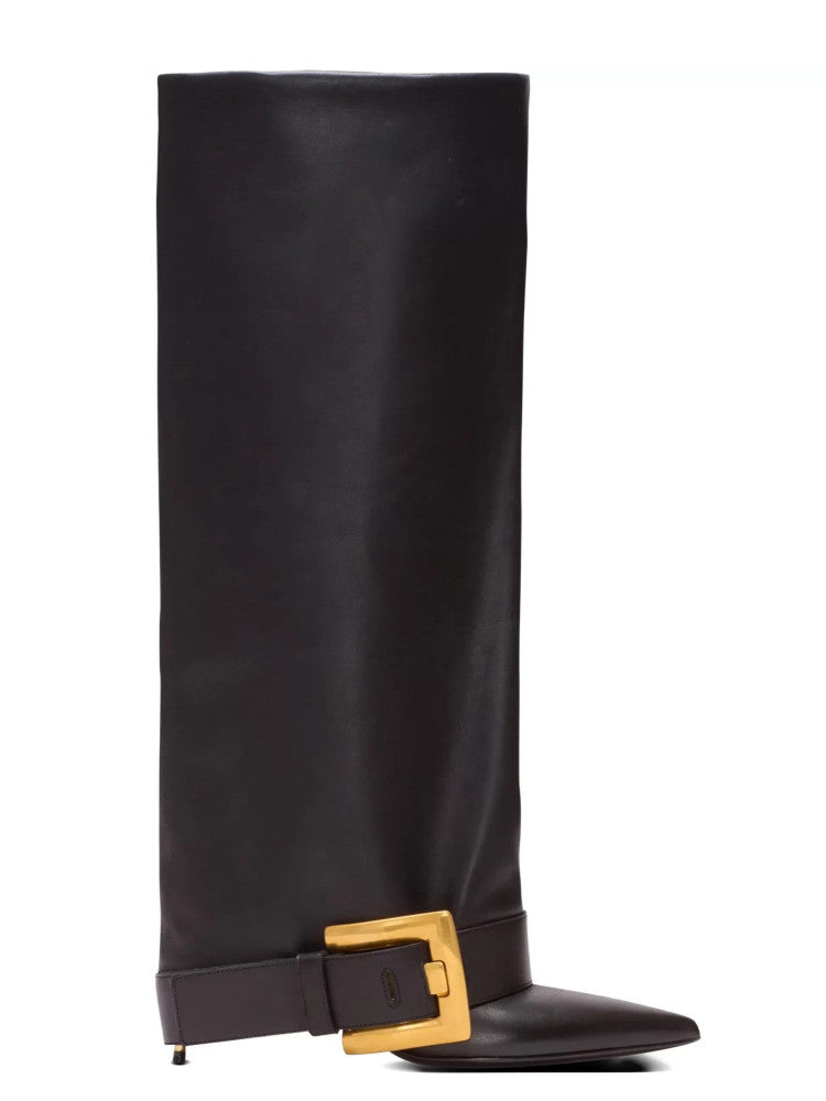Decoration Large Tube Circumference Pants Size Women's Leather Boots