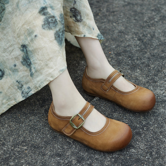 Strap Shallow Mouth Pumps Spring Round Head Women's Fashion Shoes