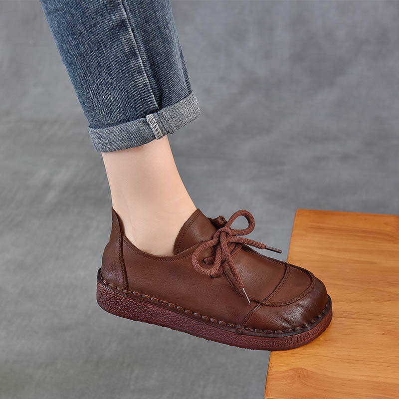 Women's Leisure Top Layer Vintage Soft Bottom With Women's Casual Shoes