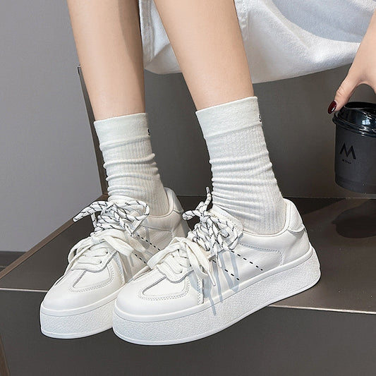 Women's Spring White Platform Small Single-layer Live Women's Casual Shoes