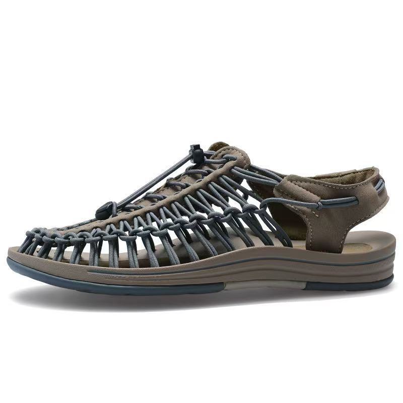 Men's Plus Size Summer Trendy Woven Roman Sandals