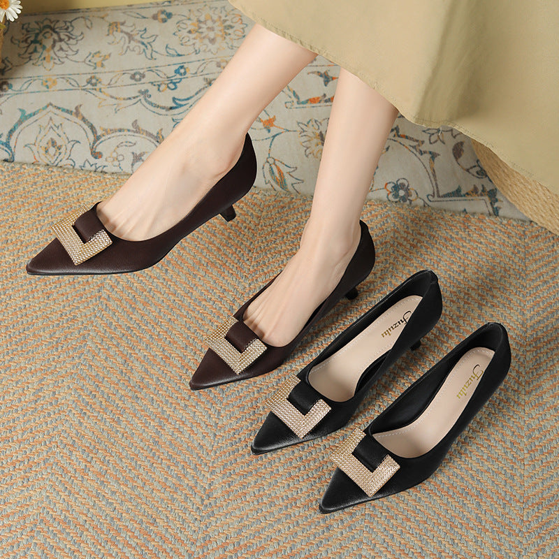 Women's Pointed High Elegant British Style Inner Match Women's Fashion Shoes