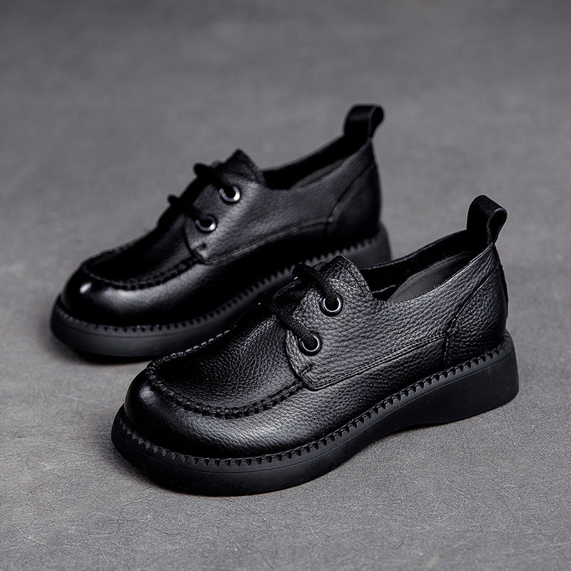 Women's Style Round Head Brush Color First Casual Shoes