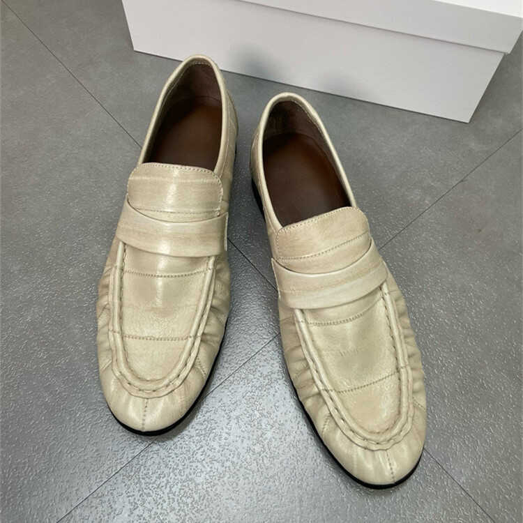 Women's Pumps Italian Imported Eel Skin Retro Fashion Soft Loafers