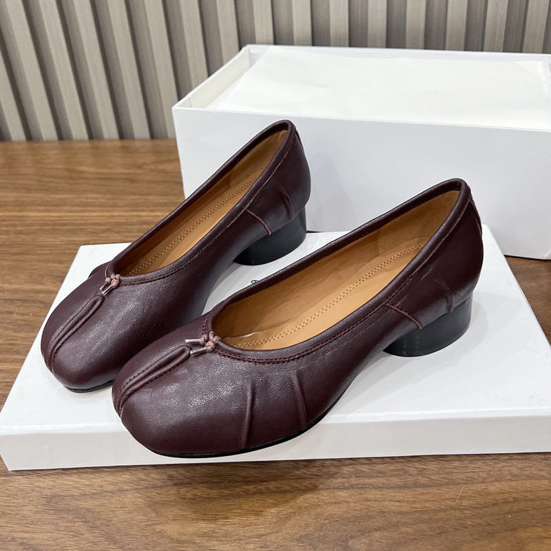 Women's High Version Mid Full Trotter Ballet Heels