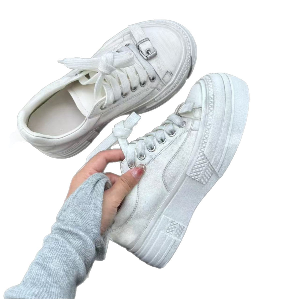Women's White Autumn Ugly Cute Design Comfort Women's Casual Shoes