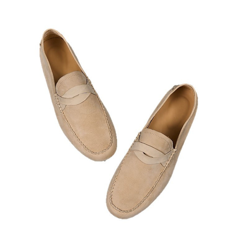 Men's Style Suede Slip-on Old Money Tods Genuine Breathable Loafers/doug Shoes