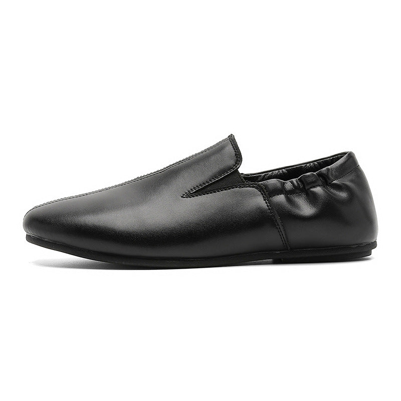 Men's Slip-on Commuter British Flat Toe Derby Loafers/doug Shoes