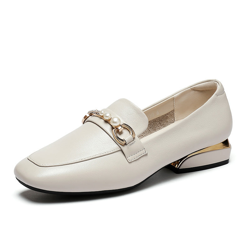 Women's Summer Thin British Style Thick Bottom Retro Lace Up Women's Shoes