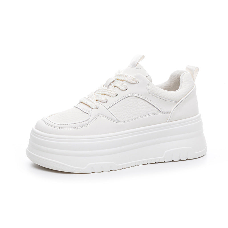 Women's Hidden White Platform Mesh Surface Summer Breathable Lightweight Heels