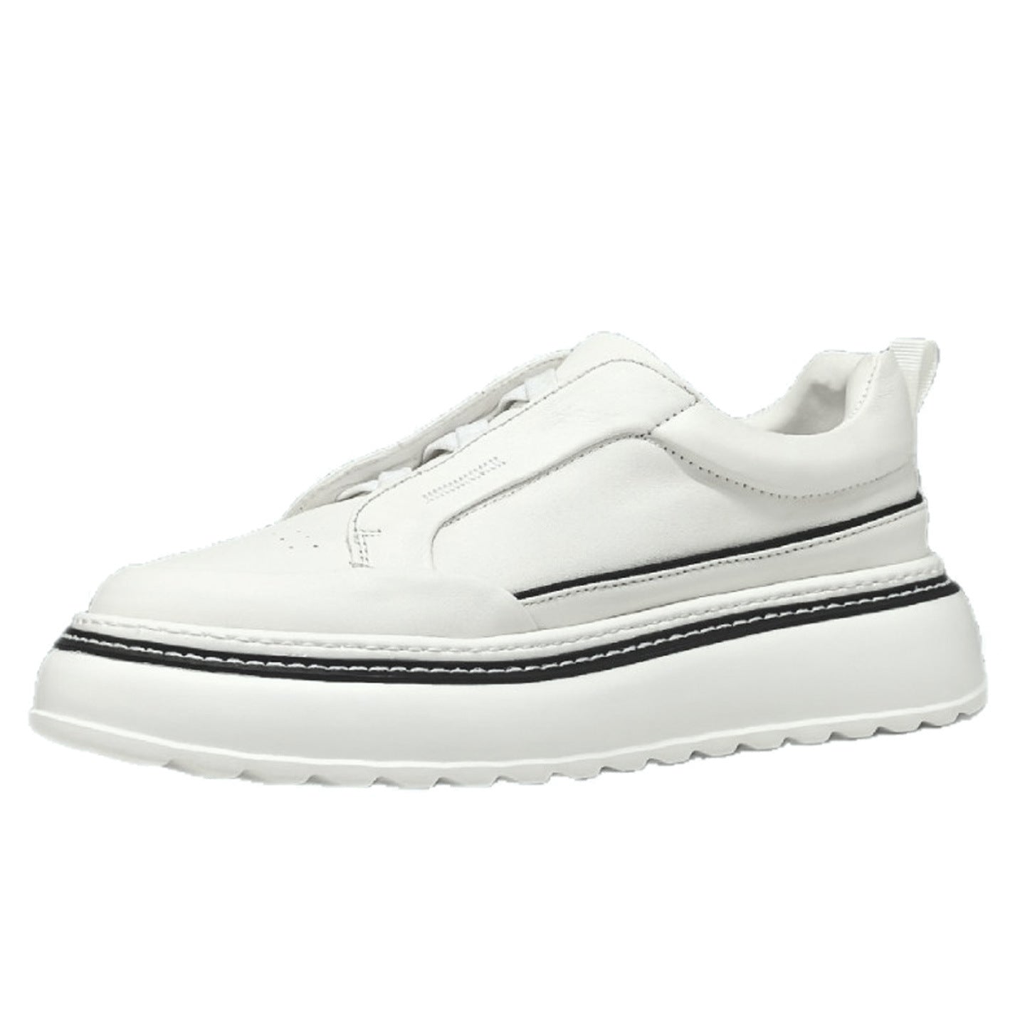 Men's Layer Cowhide Platform Board Fashionable Genuine Men's Shoes