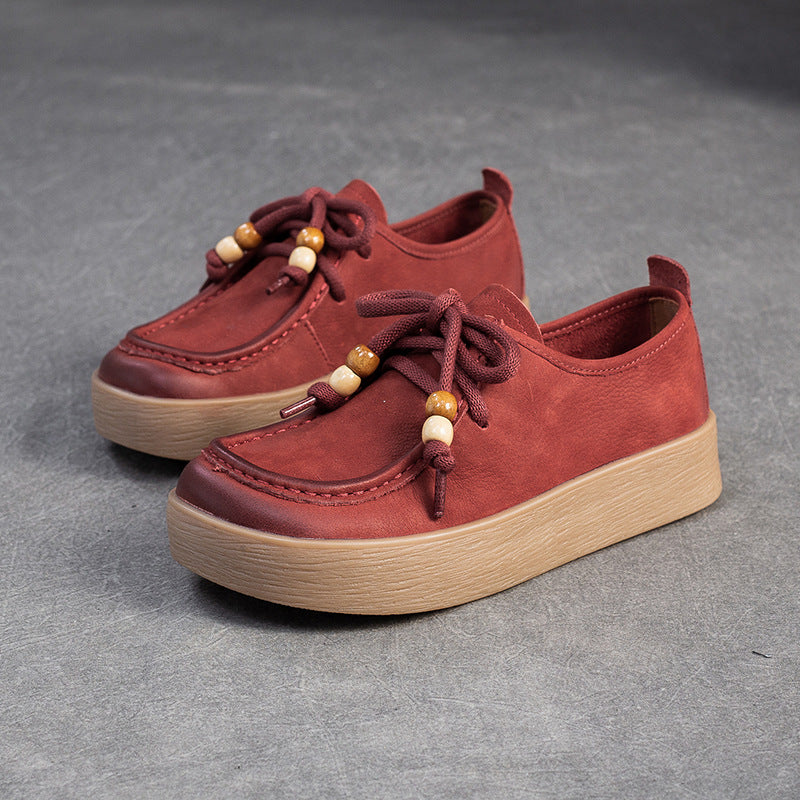 Women's Retro Style Platform Comfortable Commuter Western Men's Shoes