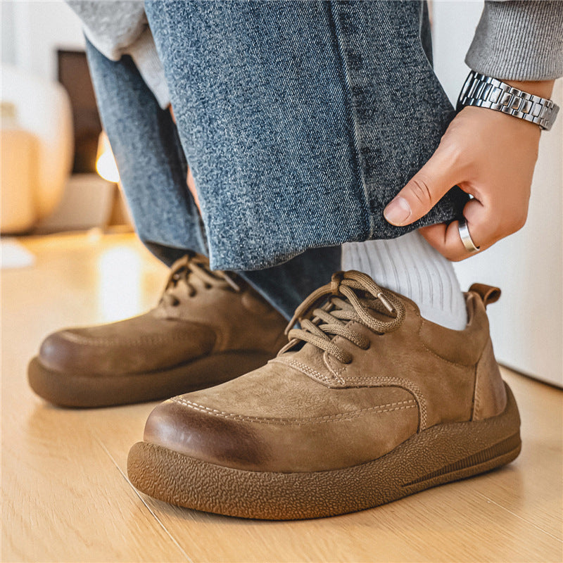 First Layer Cowhide Autumn Authentic British Style Men's Casual Leather Shoes