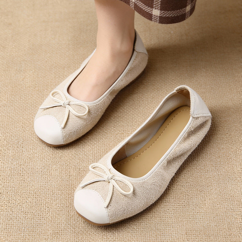 Women's Slip-on Genuine Shallow Mouth Pumps Soft Women's Casual Shoes
