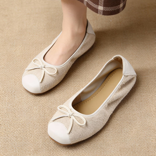 Women's Slip-on Genuine Shallow Mouth Pumps Soft Women's Casual Shoes
