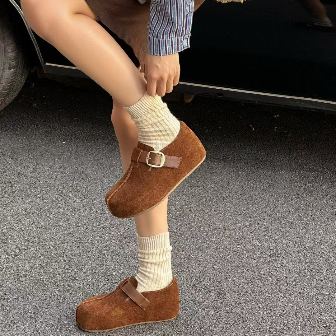 Women's Matte Platform Height Increasing Insole Big Women's Casual Shoes