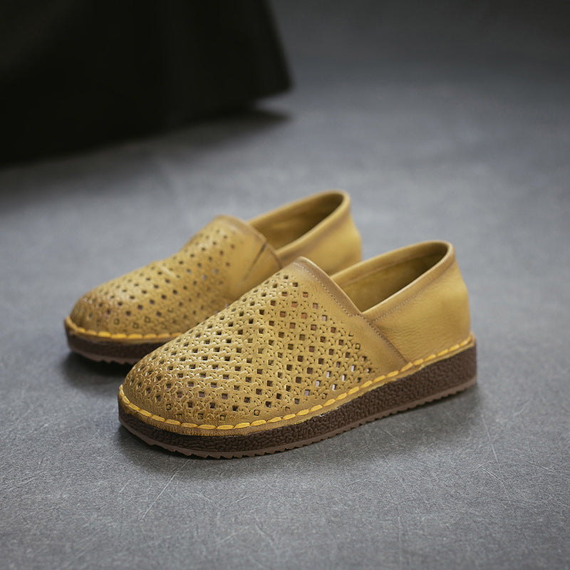 Women's Hollow Breathable Soft Bottom Surface Slip-on Pumps First Layer Men's Shoes