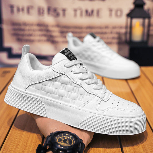 Men's Color Spring Breathable Live Board White Sneakers