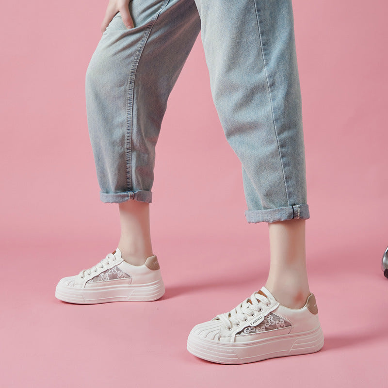 Women's Summer Breathable Comfortable University Style Thick Casual Shoes