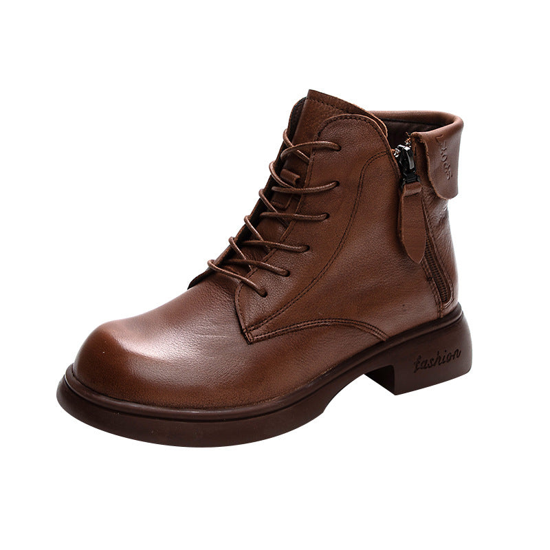 Women's Retro Affordable Luxury Martin For Cost-effective Chunky Boots