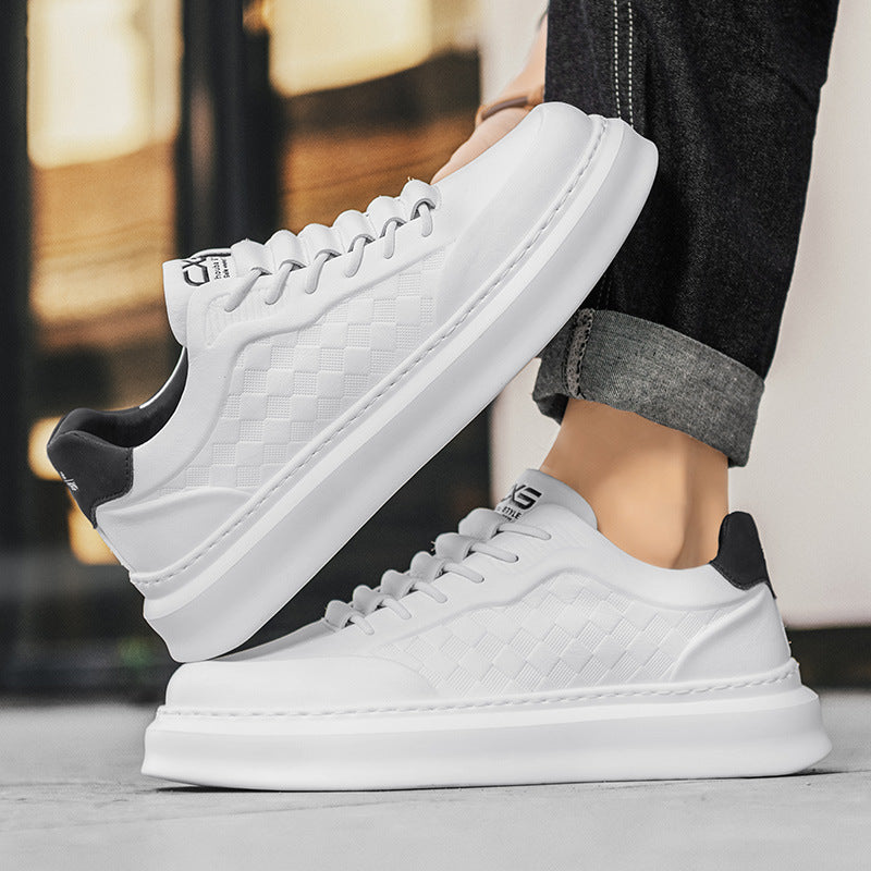 Men's Daily Versatile Skateboard Platform Sports High Sneakers