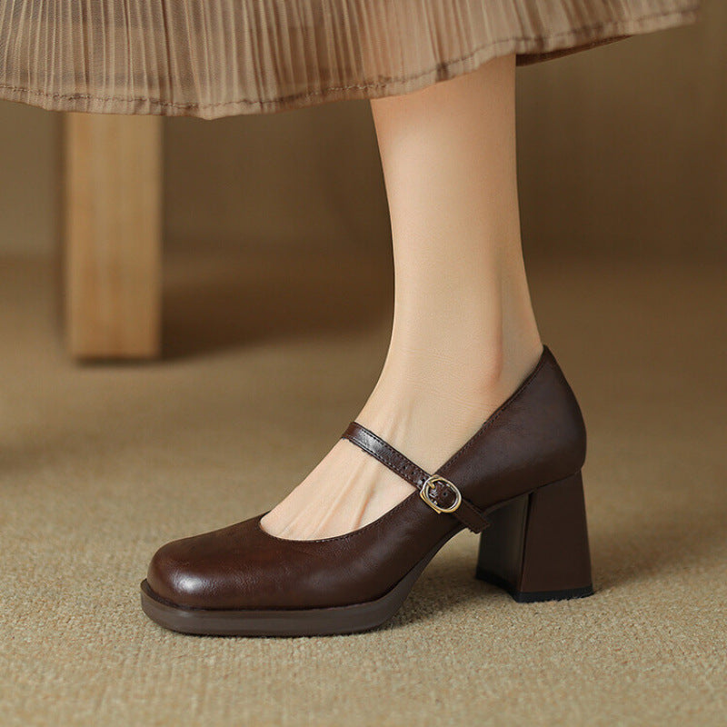 Women's Toe Pumps Solid Color Platform High Large Women's Fashion Shoes