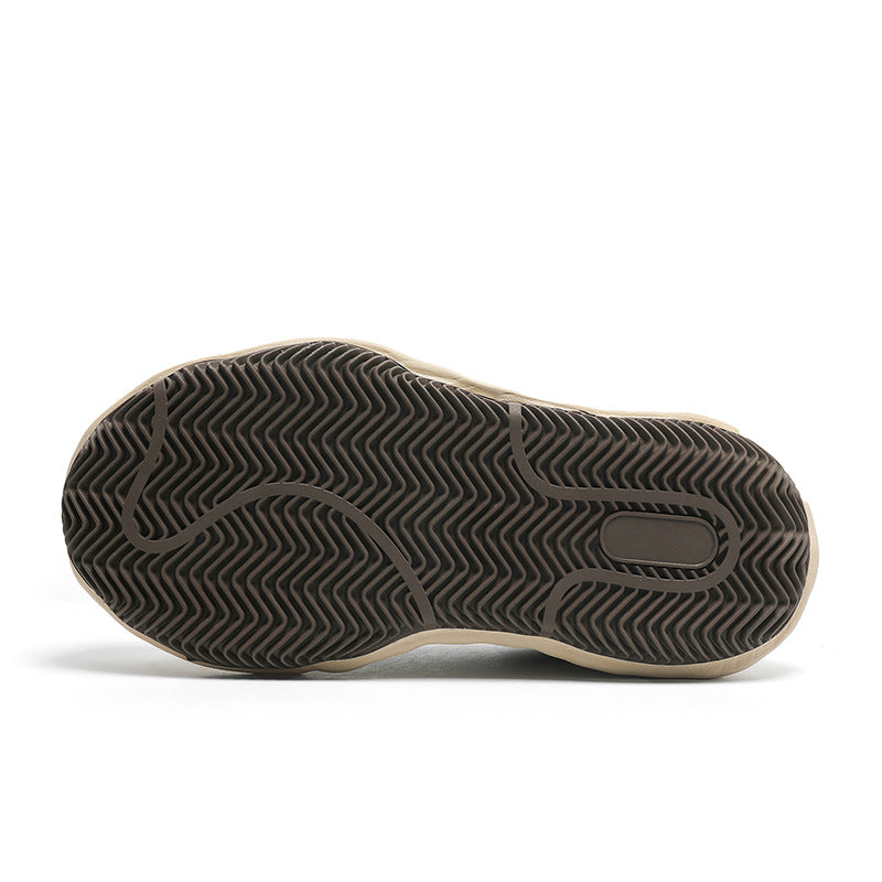 Black Platform Dissoed Shell Toe Stitching Men's Board Shoes