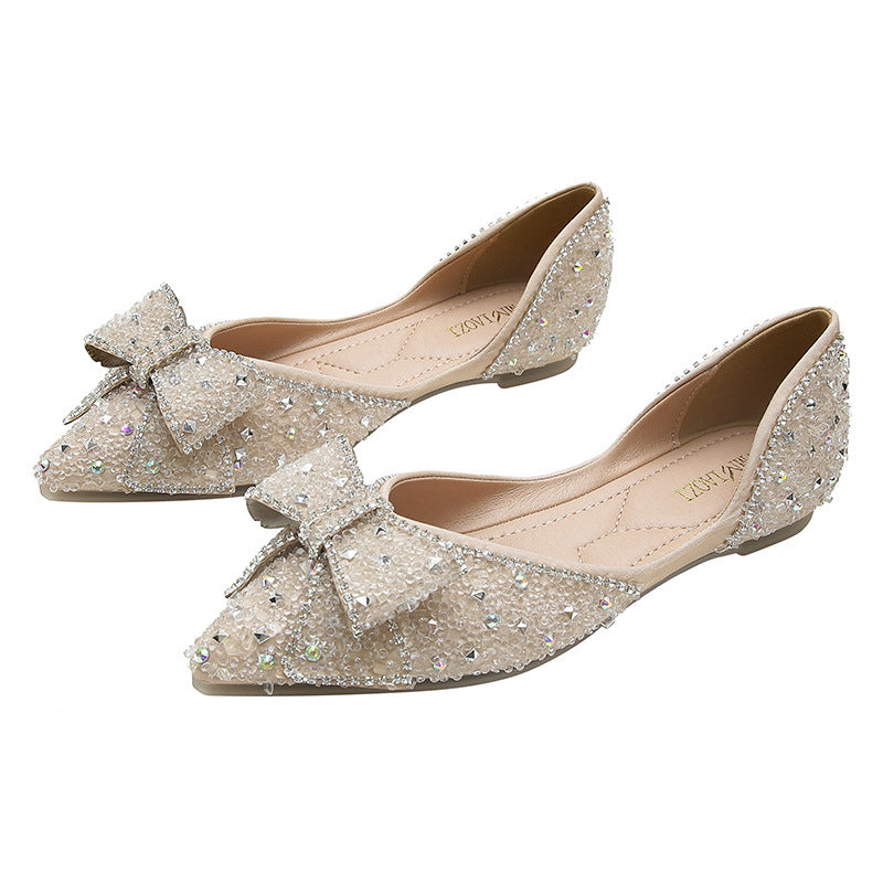 Women's Pumps Summer Low-cut Soft Bottom Rhinestone Casual Shoes