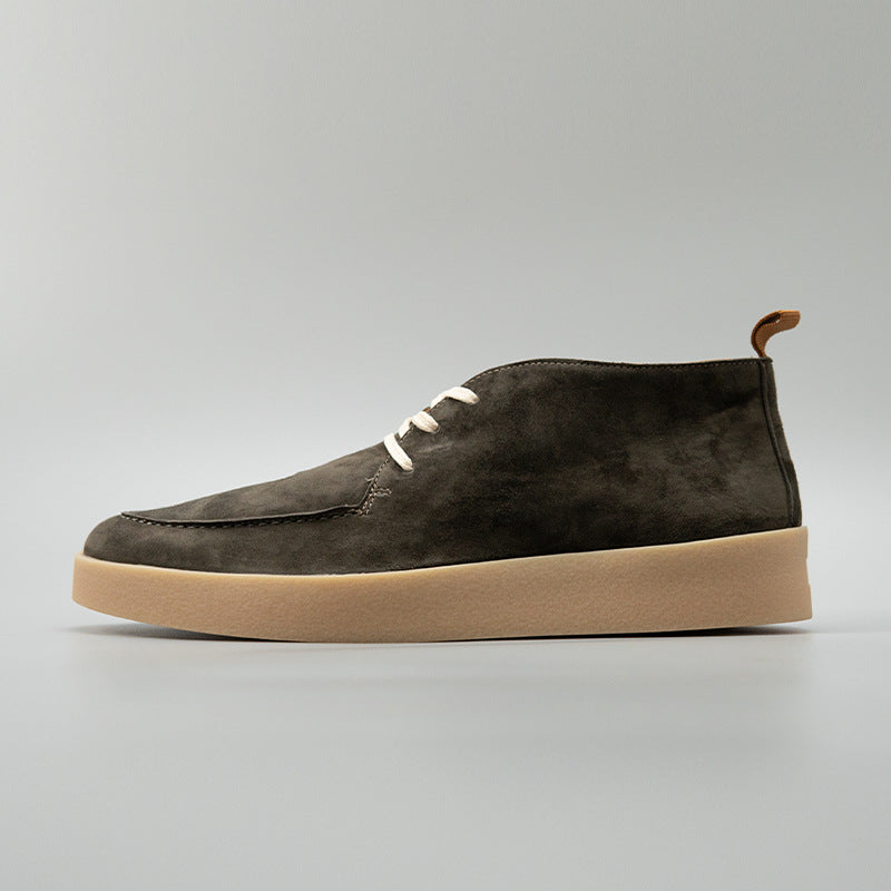 Men's Clay Brown Fashion Versatile Retro British Leather Shoes