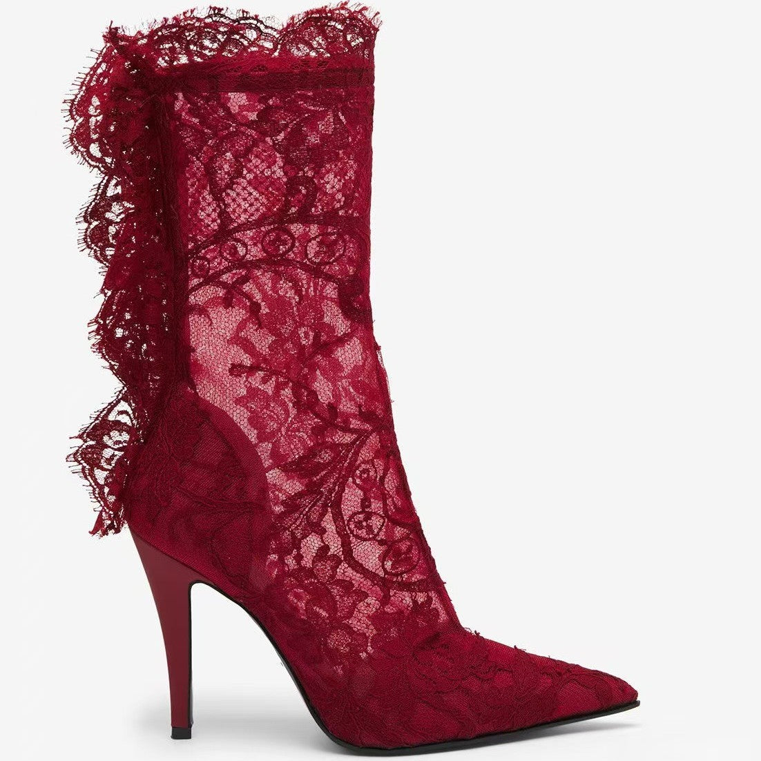 Beautiful Retro Fashion Lace Translucent Ankle Boots