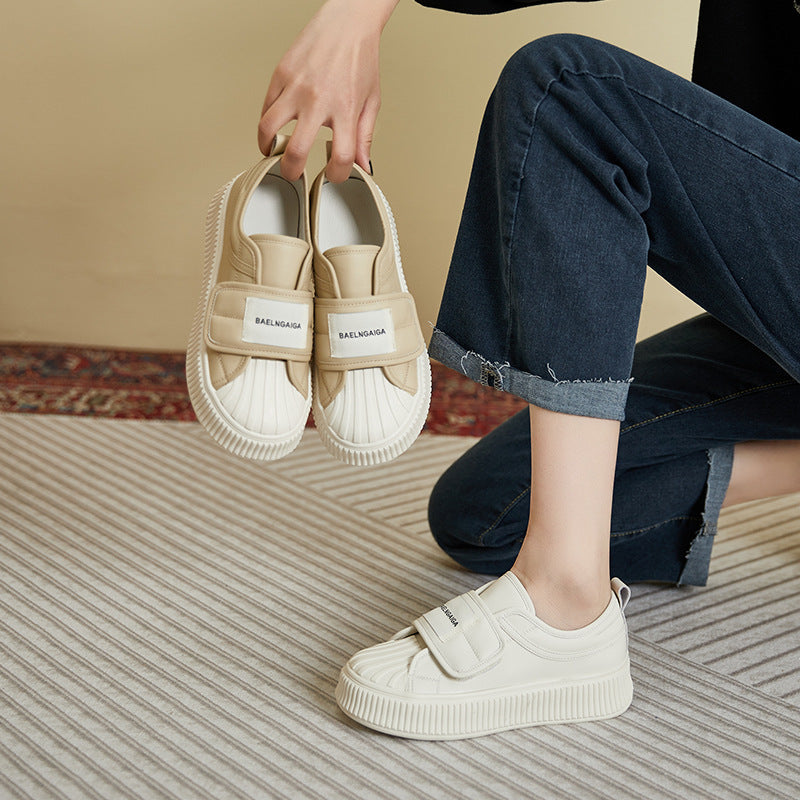 Women's Velcro Bread Thick Bottom Heightened Easy Wear Casual Shoes